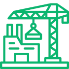 Industrial crane and building illustration